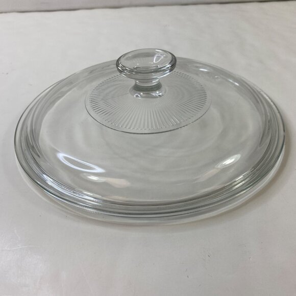 Corning Ware French White 2.5 L Round Casserole Dish Glass Lid Vintage - Picture 6 of 11